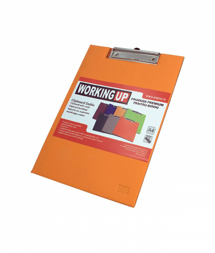 Clipboard dublu W UP  orange