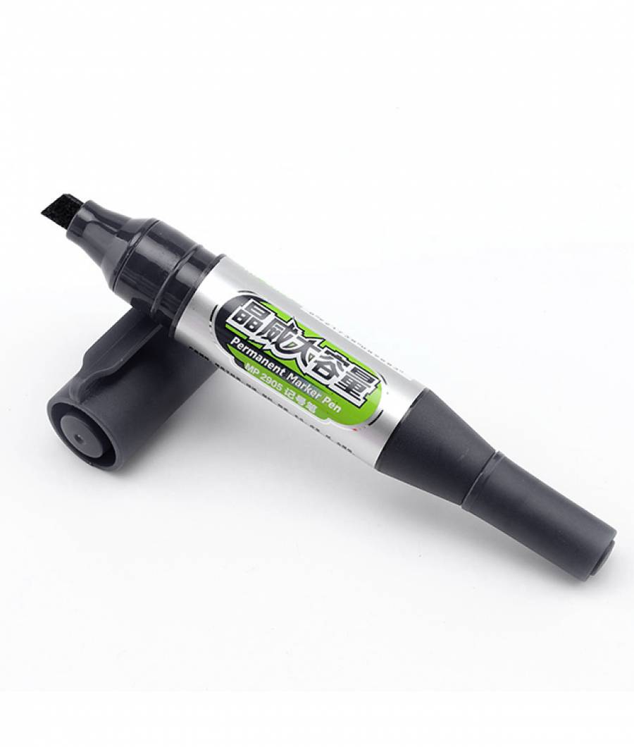 Marker Permanent BAOKE JUMBO 2 capete NEGRU