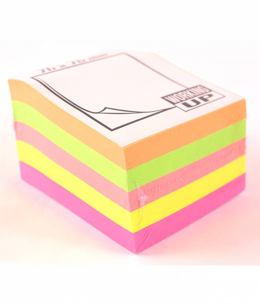 Cub notes adeziv culori Neon 76X76 mm 500 coli  W UP