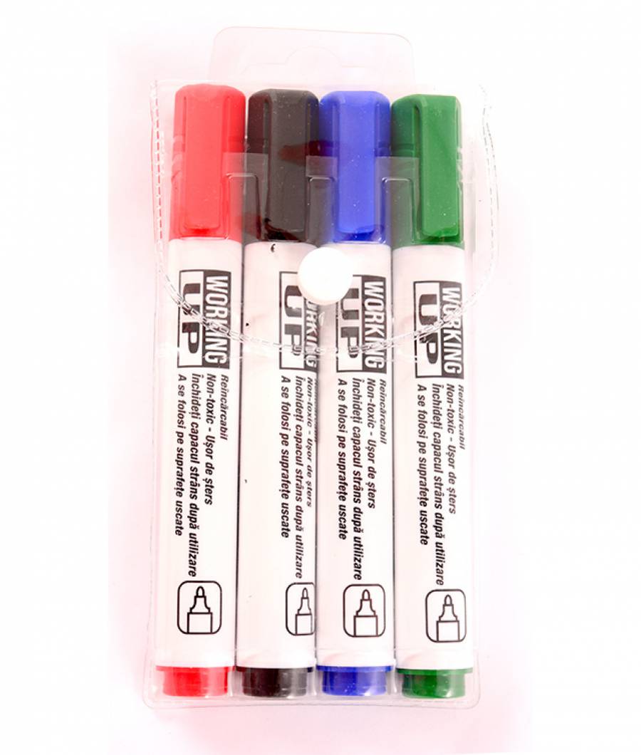 Whiteboard marker W UP set 4 culori