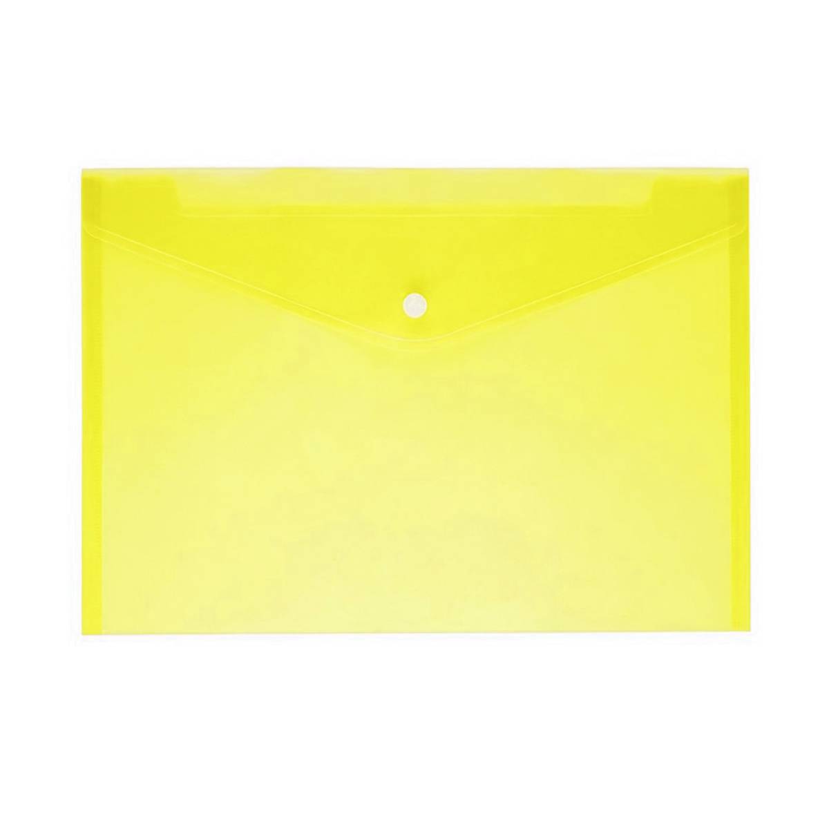Mapa plastic cu buton A4  WUP 140mic Galben