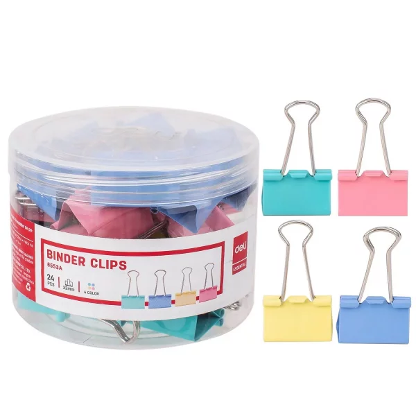 CLIPS HARTIE 32MM COLOR 24 BUC CUT PLASTIC DELI