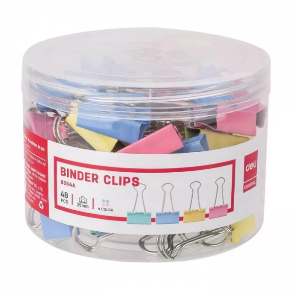 CLIPS HARTIE 25MM COLOR 48 BUC CUT PLASTIC DELI