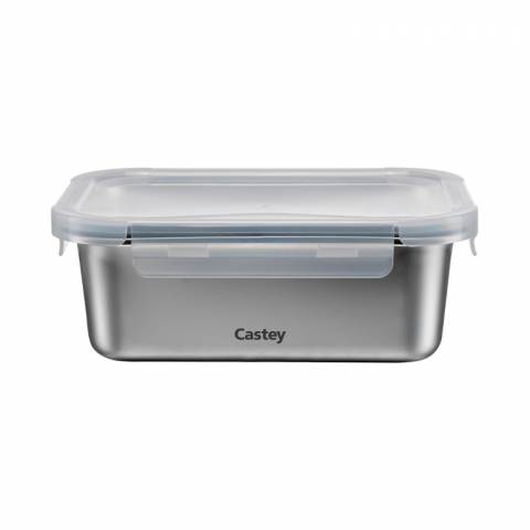 Caserola ermetica dreptunghiulara 1780 ml pentru microunde si frigider Castey premium