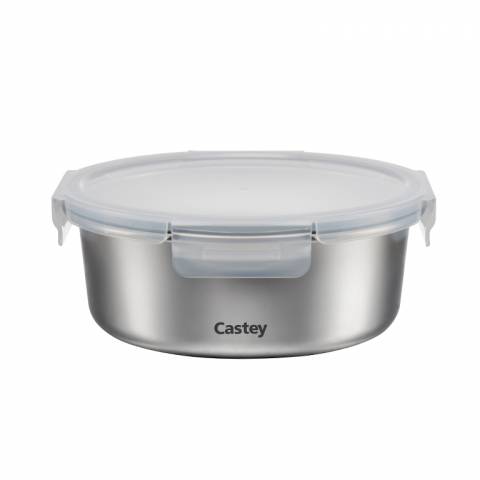 Caserola ermetica rotunda 650 ml pentru microunde si frigider Castey premium