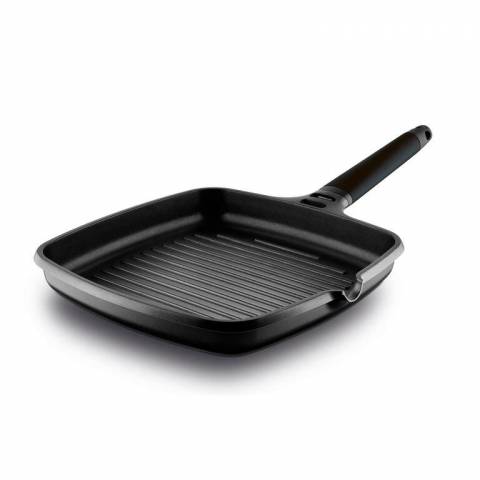 Tigaie grill inductie 27 cm antiaderenta maner negru premium